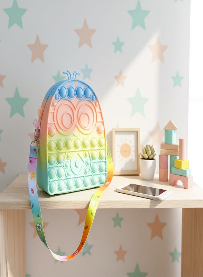 CLAPONE Poppet Pop It Toy for Kids Multicolor Fidget Toy with Popping Sounds, Sensory Toy, Stress Relief, Anxiety Relief, Daytime & Nighttime Use, Classroom (Multicolor, Tow Eye Monsters Pop It) - Image 4